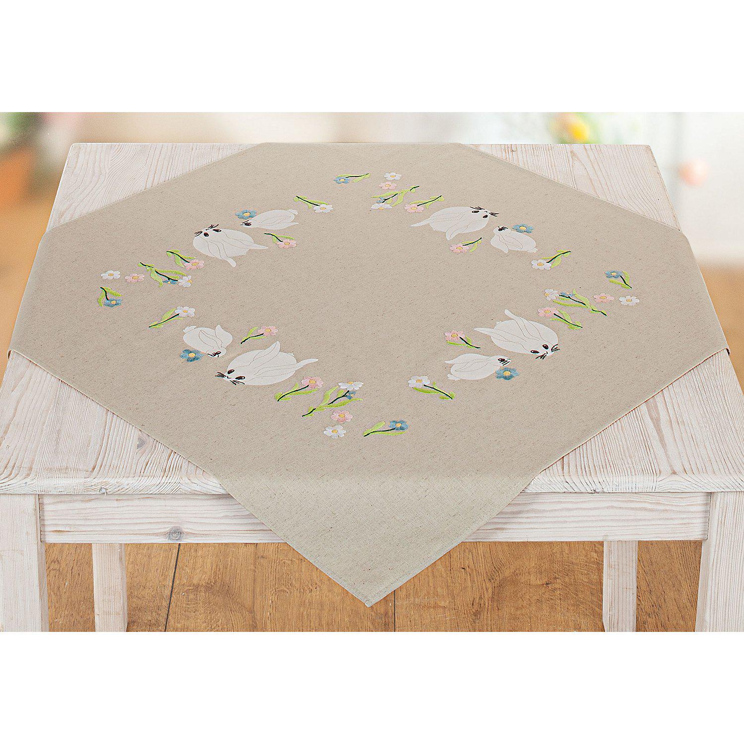 Stickmitteldecke "Osterzeit"