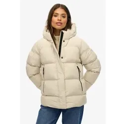 Superdry für Damen. W5012004A Kapuzenjacke 5 Baffle Sports Puffer beige (XS), Lässig, Polyester