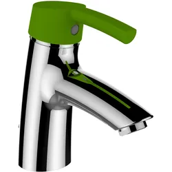 LAUFEN Surf Einhebel-Waschtischmischer, mit Ablaufventil, Ausladung 110mm, HF918520020001, Ausführung: Griffhebel grün