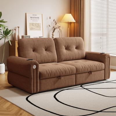 "GDFStudio - Chenille Convertible 2-Seater 80.4"" Sofa Bed"