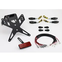 PROTECH Komplett-Set Plug and Play Kennzeichenhalter mit 4 LED-Blinkern X-SHAPE