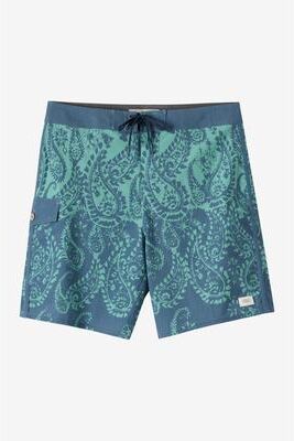 O'Neill s Lineup 16"" Board Shorts in Green, Size 24, Elastane/Polyester"
