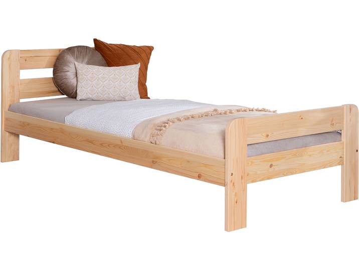 Ticaa Bert , FSC-zertifiziert (Kiefer), Jugendbett, mit Lattenrost 90x200cm, 100x200cm, 140x200cm, ideal für das Kinder- und Jugendzimmer, Massivholz