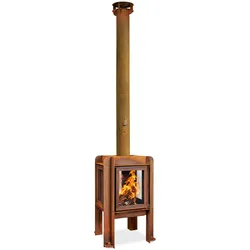 Terrassenkamin Fennek Fuchs 50 mit 4 Seiten Glas