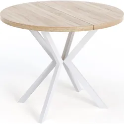 ESSTISCH Della runder ausziehbarer, Sonoma Eiche 120-200/120/76 cm