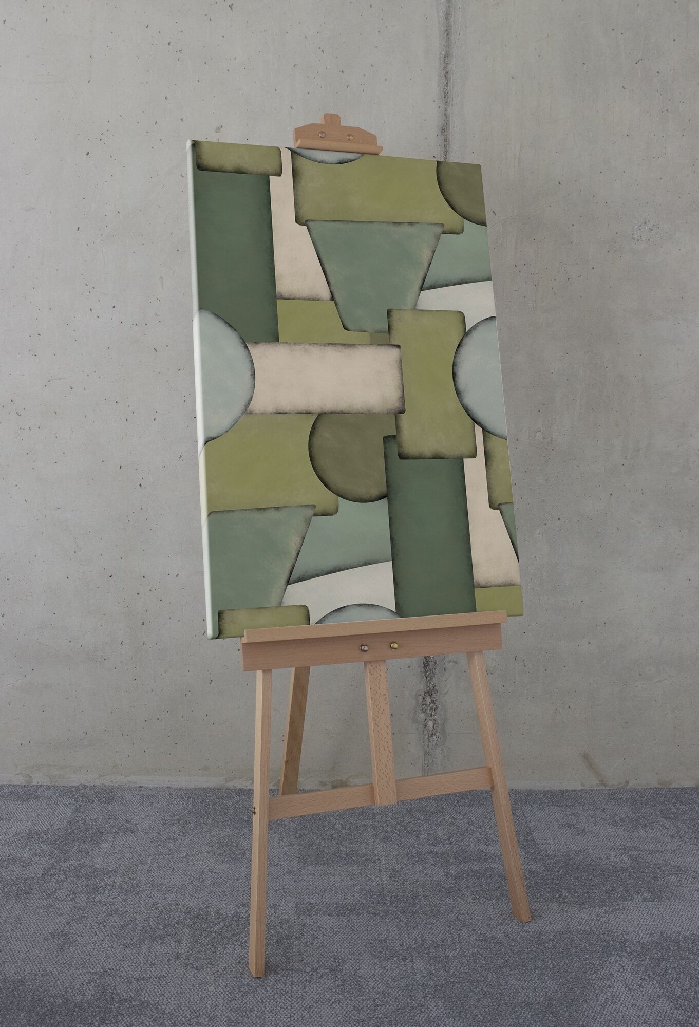 Leinwandbild KOMAR "Ubongo - Grösse 60 x 90 cm", bunt (farbe bild(er): grün, blau, weiß), B:60cm, Holz, Papier, Bilder, Leinwandbild, Keilrahmenbild mi Echtholzrahmen farbe bild(er): grün, blau, weiß B/H/T: 60cm, Natur, 1 Stk.