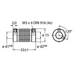 Turck Balgkupplung RCS-15-06-04