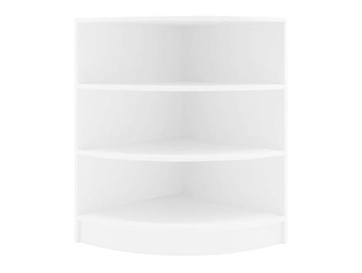 Monster Shop Eck-Ladentheke Weiß LM60 – Modulares und Aufbewahrungsregal aus MDF mit Melaminbeschichtung – Offene Front – 3 Innenregale – Empfang, Mode- oder Schmuckgeschäft – 60 x 90 x 60