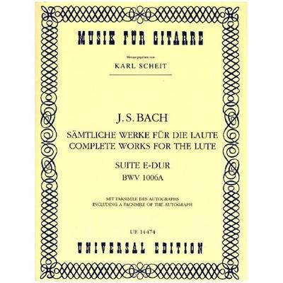 Bach, J: Sämtliche Werke für die Laute - Suite E-Dur BWV 100 -