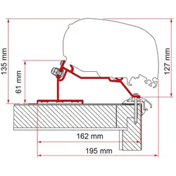 Fiamma Caravan Roof Markisenadapter für Fiamma F80/F65 340 cm