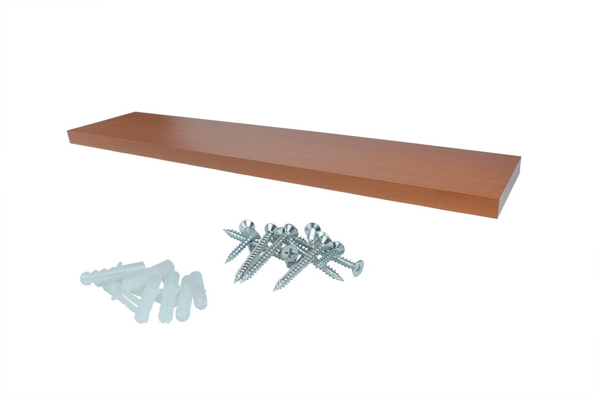 Wovar Zwevende Wandplank Teak 118 x 24 cm