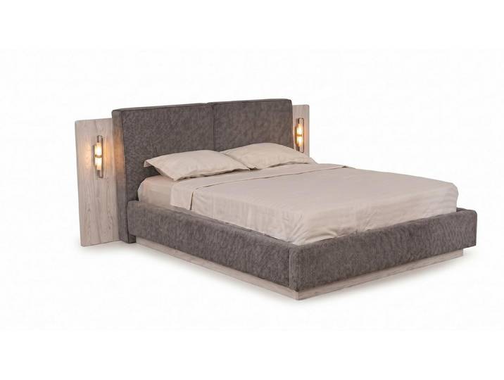 JVmoebel Polsterbett Polsterbett Modern Grau Elegantes Doppelbett Schlafzimmer Bett, Made in Europa