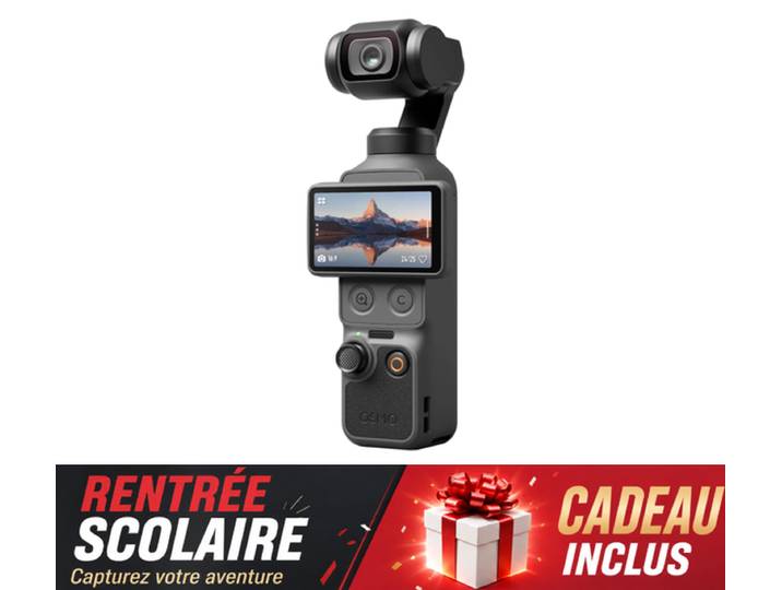 【Rentrée-scolaire】DJI Osmo Pocket 4 Standard Combo Caméra de poche sur stabilisateur, CMOS 1 pouce, 4K/240 ips, stabilisation 3 axes, stockage intégré 107 Go, Noir