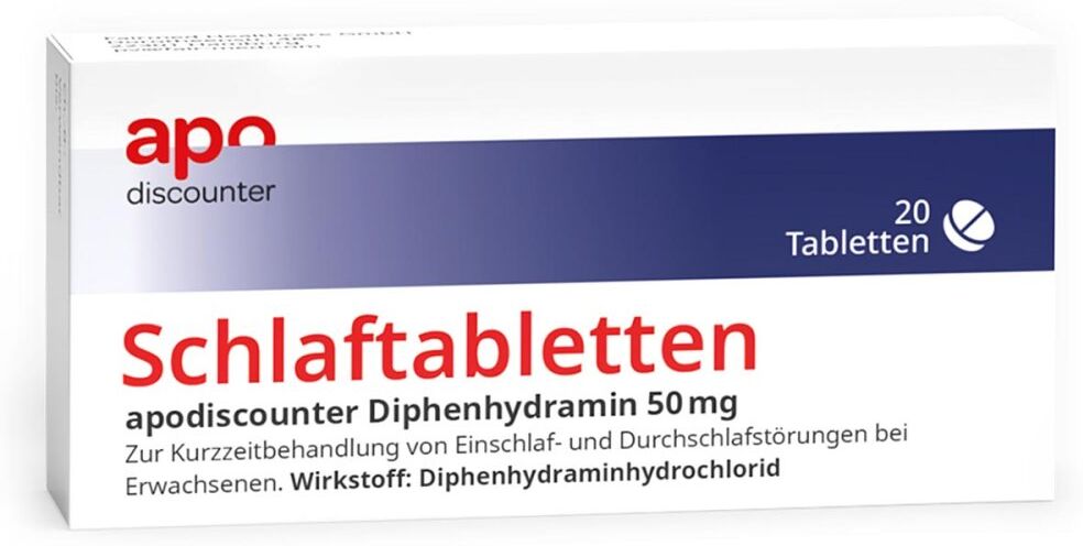 Schlaftabletten Diphenhydramin 50 mg von apodiscounter