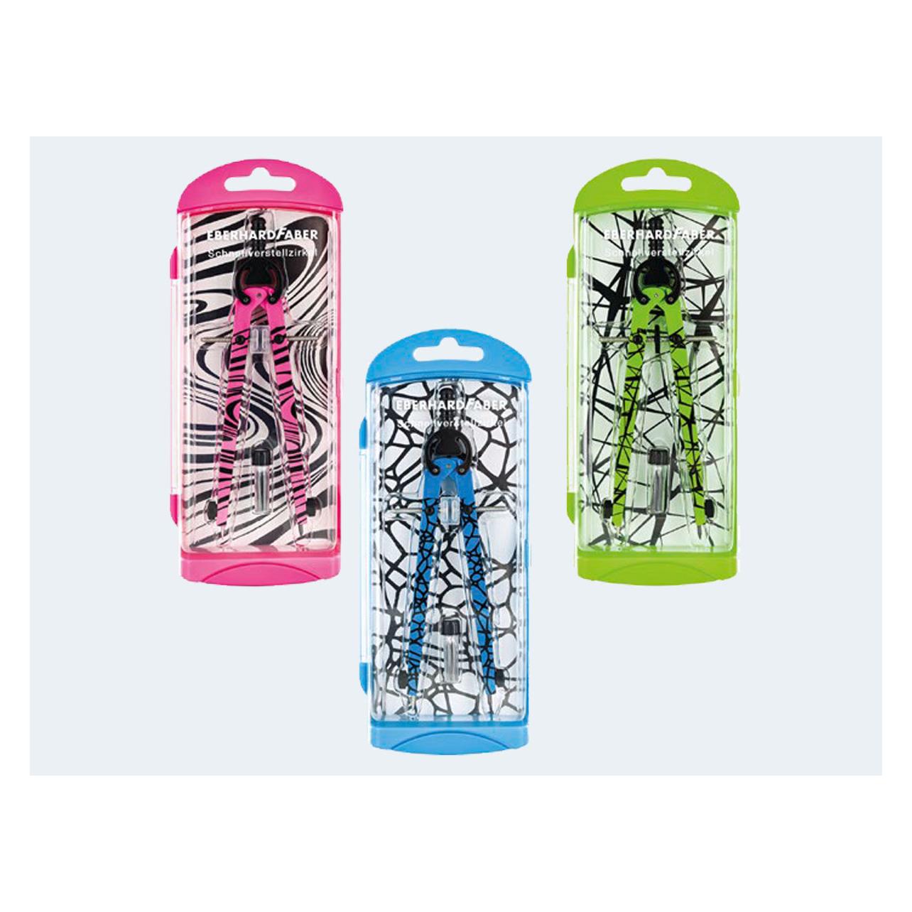 Faber Schnellverstell Zirkel Neon farbig sortiert (571704)