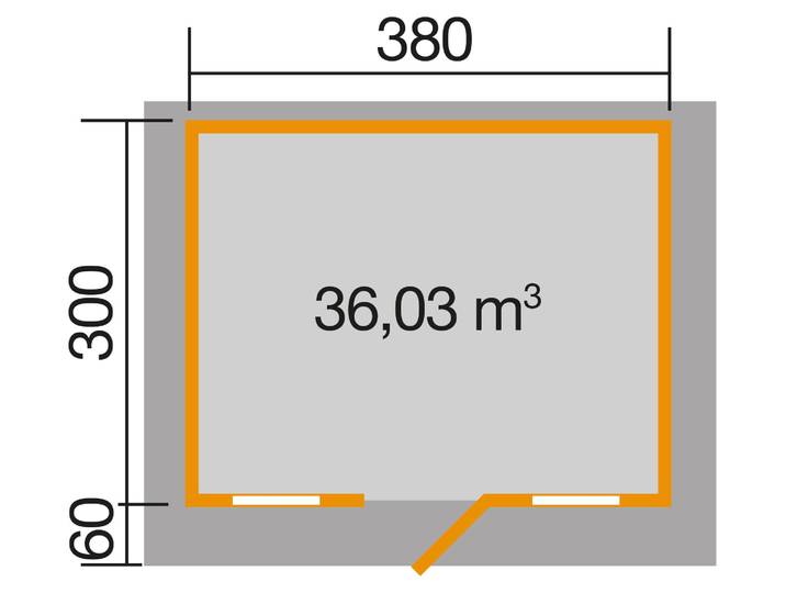 Gartenhaus in stabiler Blockbohlenbauweise, 45 mm Wandstärke, mit 19 mm Massivholzdach und Massivholzboden; Dachüberstände: Seiten je ca. 40 cm, hinten 10 cm Bemaßung: extra hoch! Firsthöhe 296 cm, Seitenwand 233 cm (ab Oberkante Fundament) Fenster: 2 große Dreh-/Kippfenster mit Kreuzsprossen Tür (lichtes Maß Türöffnung): B 81 cm x H 195 cm, extra hoch, 1 Lichtausschnitt mit Sprossen Dachbelag: Bitumen-Dachbelag zur Ersteindeckung
