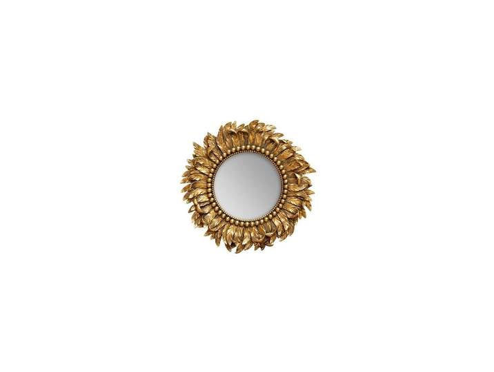 Miroir en résine or, rond, à fixer - Chehoma, Plumage - Ø40 cm H2