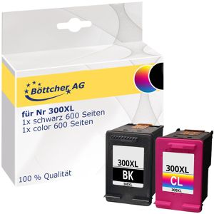 Kompatibel für HP 300XL Multipack, CC641EE + CC644EE, schwarz + color