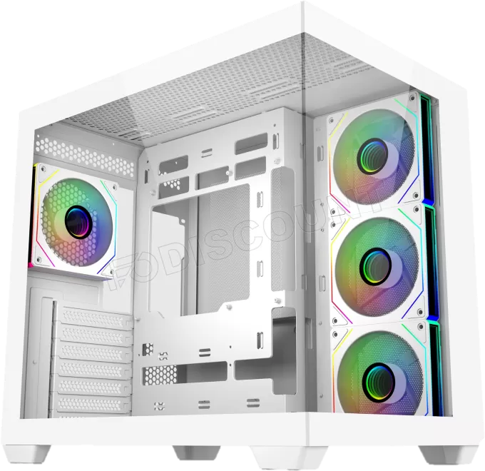 Boitier Moyen Tour ATX Cooler Master Elite 681 RGB avec panneaux vitrés (Blanc)