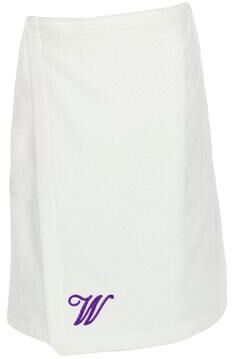 Authentic Hotel and Spa Turkish Cotton Terry Monogrammed White Womens Spa and Shower Towel Wrap