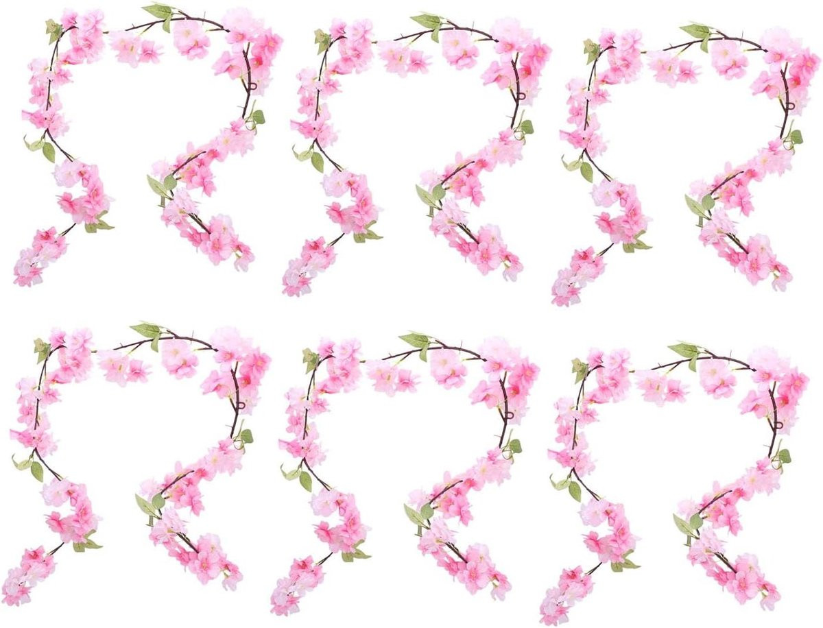 Groene Zijden Wijnstokken Kunstbloemen Slinger met 80 Bloemen, 18 Meter voor Decoratie