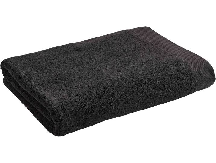 Badetuch CHRISTY LUXE , schwarz, B:90cm L:165cm, Walkfrottier, Obermaterial: 100% Baumwolle, Handtücher, Badetuch, Luxus Badetuch in Premium Qualität mit 730g/m², 90x165cm, 1er Set