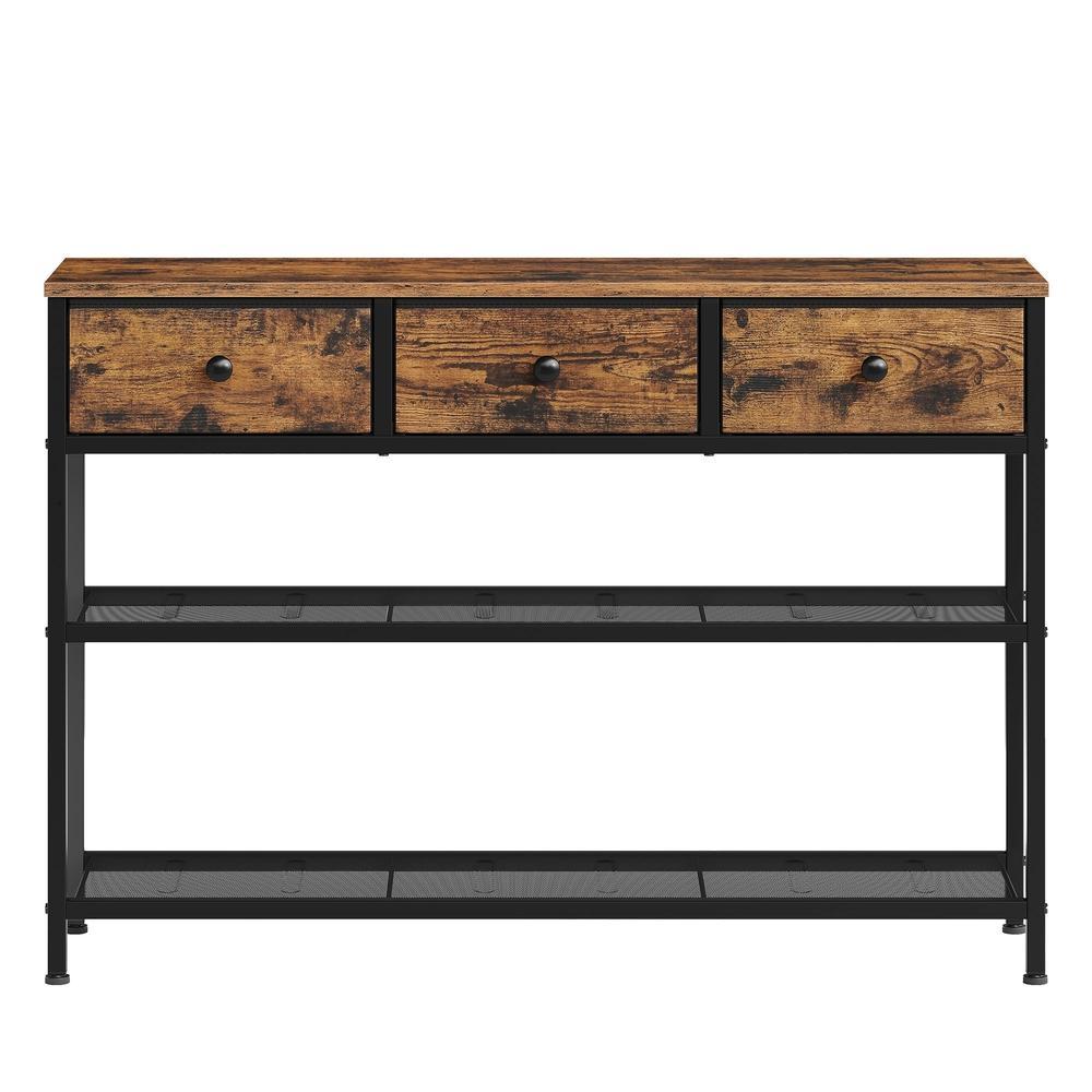 SONGMICS Konsolentisch, Beistelltisch mit 3 Stoffschubladen LGSB35098K101
