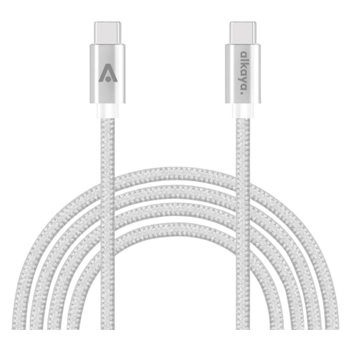 Alkaya Speed Flex Datenkabel Geflochten 65W, 1m weiss (1 m, USB 3.2 Gen 1, 65 W) (CL-60006)