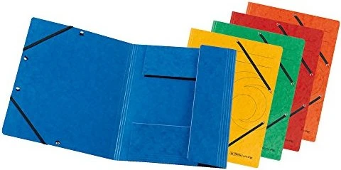 Herlitz Einschlagmappe A4 Karton farb. sort. mit Gummizug