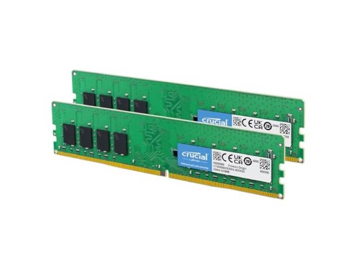 Crucial DDR4 RAM 32GB Kit (16GBx2) 3200MHz CL22, Desktopgeheugen (PC), Hoogwaardig RAM (of 2933MHz / 2666MHz) - CT2K16G4DFRA32A