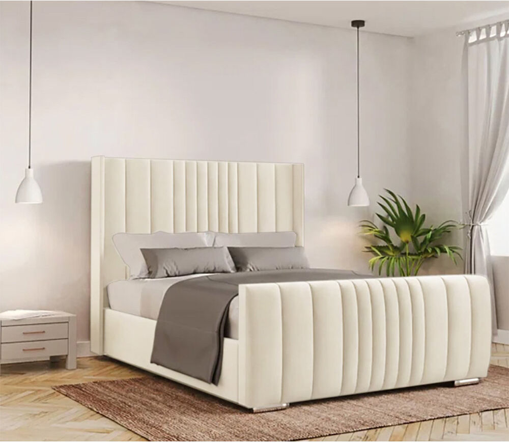 Fairmont Park Schwamm Upholstered Bed Frame Cream Kingsize (5')