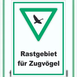 HB-Druck Rastgebiet für Zugvögel Aufkleber A6 (105x148mm)