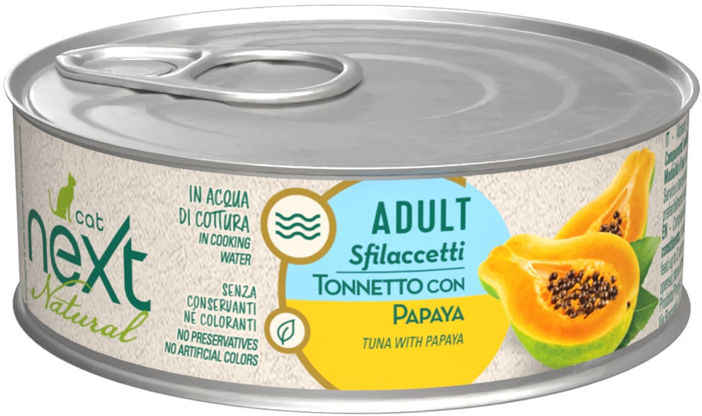 Next Natural Cat Lattina Multipack 6x70G TONNETTO CON PAPAYA