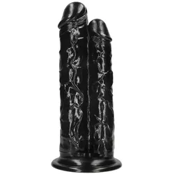 Ouch!, Dildo, Double Titan - Realistic Double Dildo - 24,5 cm - Black