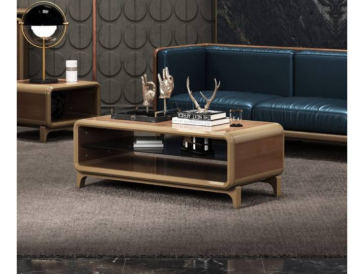 JVmoebel Couchtisch Brauner Holz-Couchtisch von JVMoebel, modern und stabil (Packung)