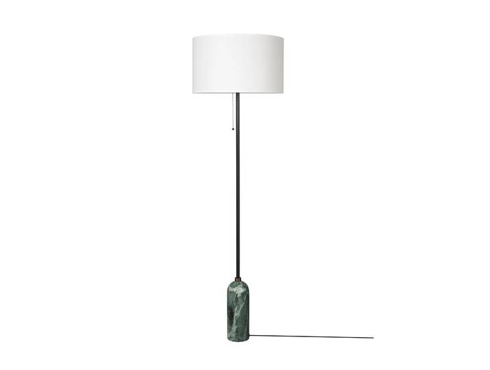 GUBI Lampadaire Gravity Emerald marble-white