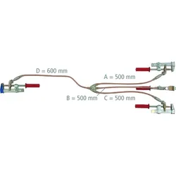 Dehn VP6YV4T Erdungs- und Kurzschließvorrichtung 3-polig 50mm2 mit Zwingenklemmen EKV3 50IS ZK VP6YV4T EKV350ISZKVP6YV4T