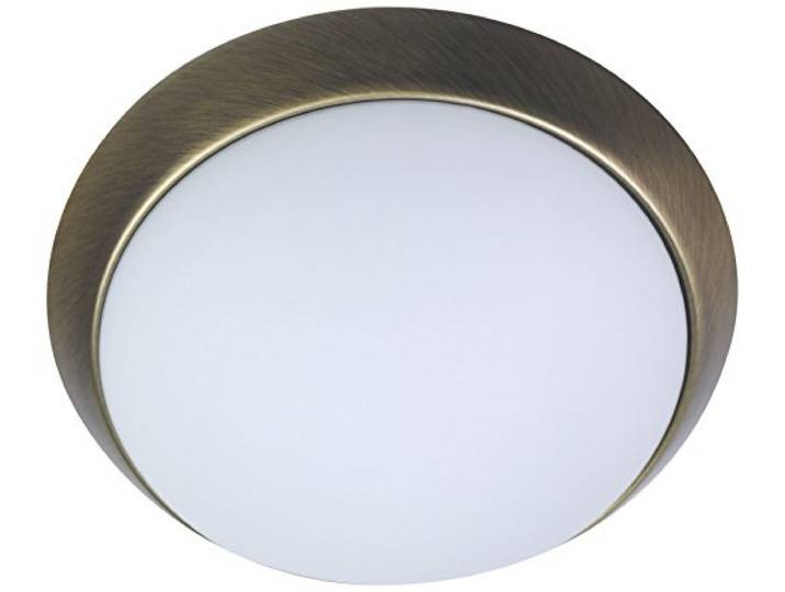 Niermann Standby 55112 A++, Deckenleuchte - Dekorring Altmessing, LED, Opal matt, 35 x 35 x 12 cm