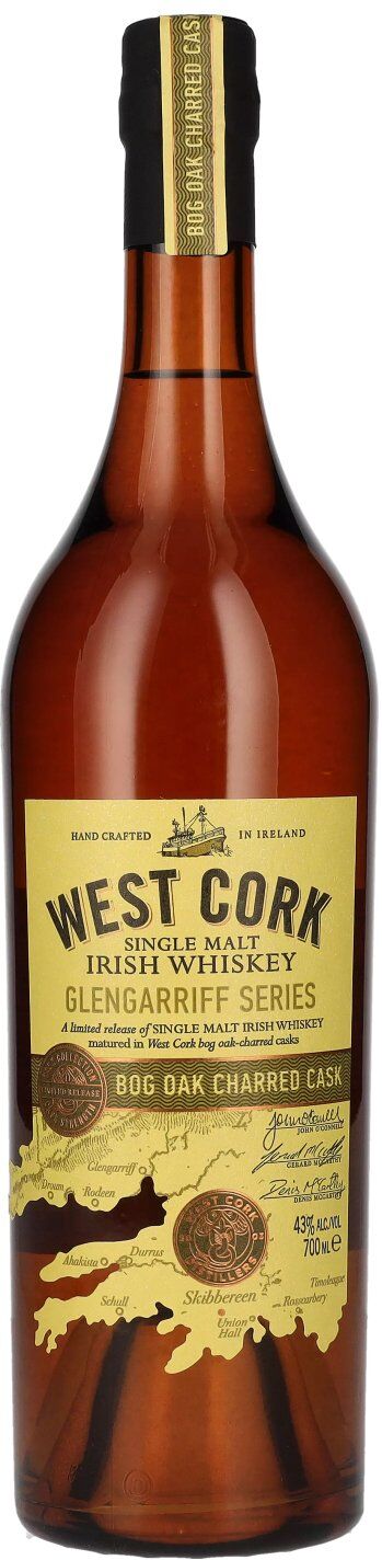 West Cork Irish Whiskey West Cork Glengarriff Series BOG OAK CHARRED CASK Single Malt Irish Whiskey 43% Vol. 0,7l