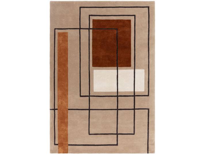 Tapis tufté main en laine Marron 160x230 cm