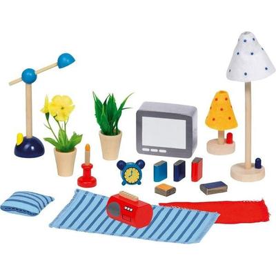 goki Accessoires Wohn- und Schlafzimmer für Puppenhaus