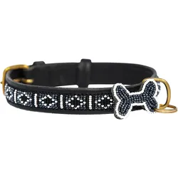 Kampuni Hundehalsbånd Skinny Rafiki sort large, 61x2,1 cm (Hund), Halsband + Leine