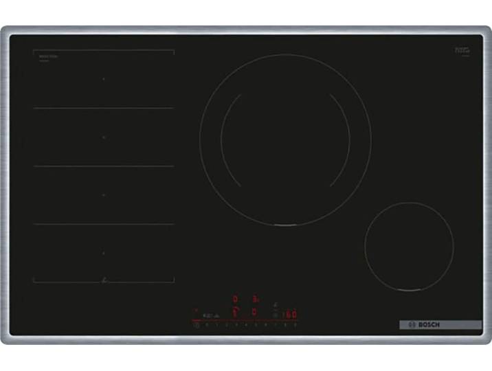 BOSCH Induktions-Kochfeld PXE845HC1E , schwarz, B:80,2cm H:5,5cm T:52,3cm, Kochfelder, Flexible Flex Induction & PerfectFry Plus Bratsensor gegen Anbrennen, Induktions-Kochfeld