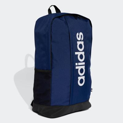 Rucksack ADIDAS PERFORMANCE "LINEAR", blau (dunkelblau, weiß), Rucksäcke, Obermaterial: 100% Polyester, Rucksack, mit 18,5 L Volumen, mit Reißverschlusstasche vorne, aus Polyester