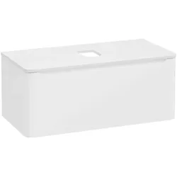 VitrA New Integra Round Waschtischunterschrank für Aufsatzwaschtisch mit 1 Weiß Hochglanz,70050 70050