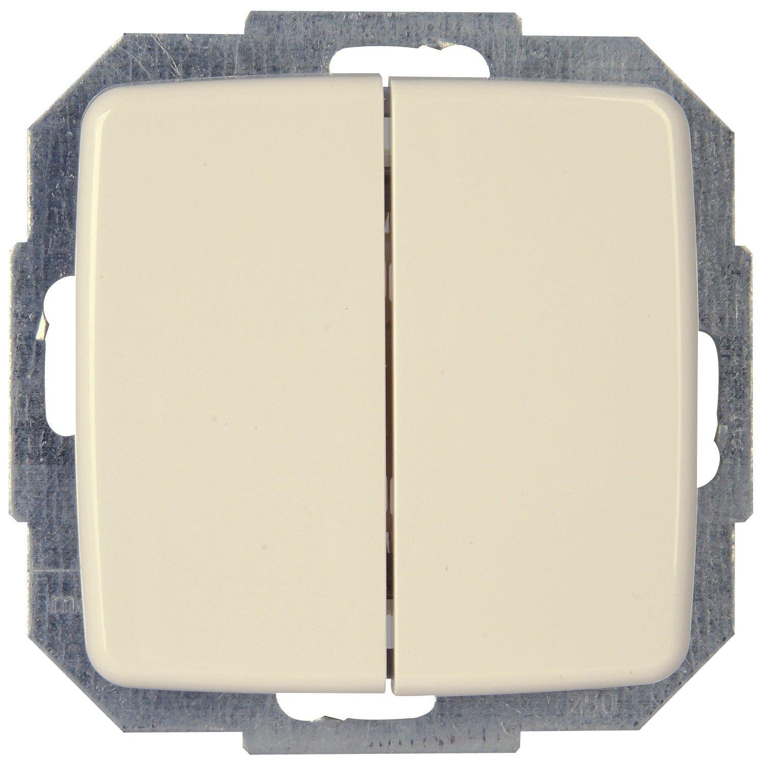 Dripio Wisselschakelaar Klassiek Design Crème Kunststof 10A/250V IP20