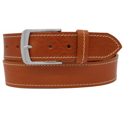 Ledergürtel ANNAMATONI "AnnaMatoni Ledergürtel Juno Ledergürtel Juno", Herren, Gr. TW85 - 100cm Gesamtlänge, braun (cognac 640), 100% Leder, Gürtel Ledergürtel