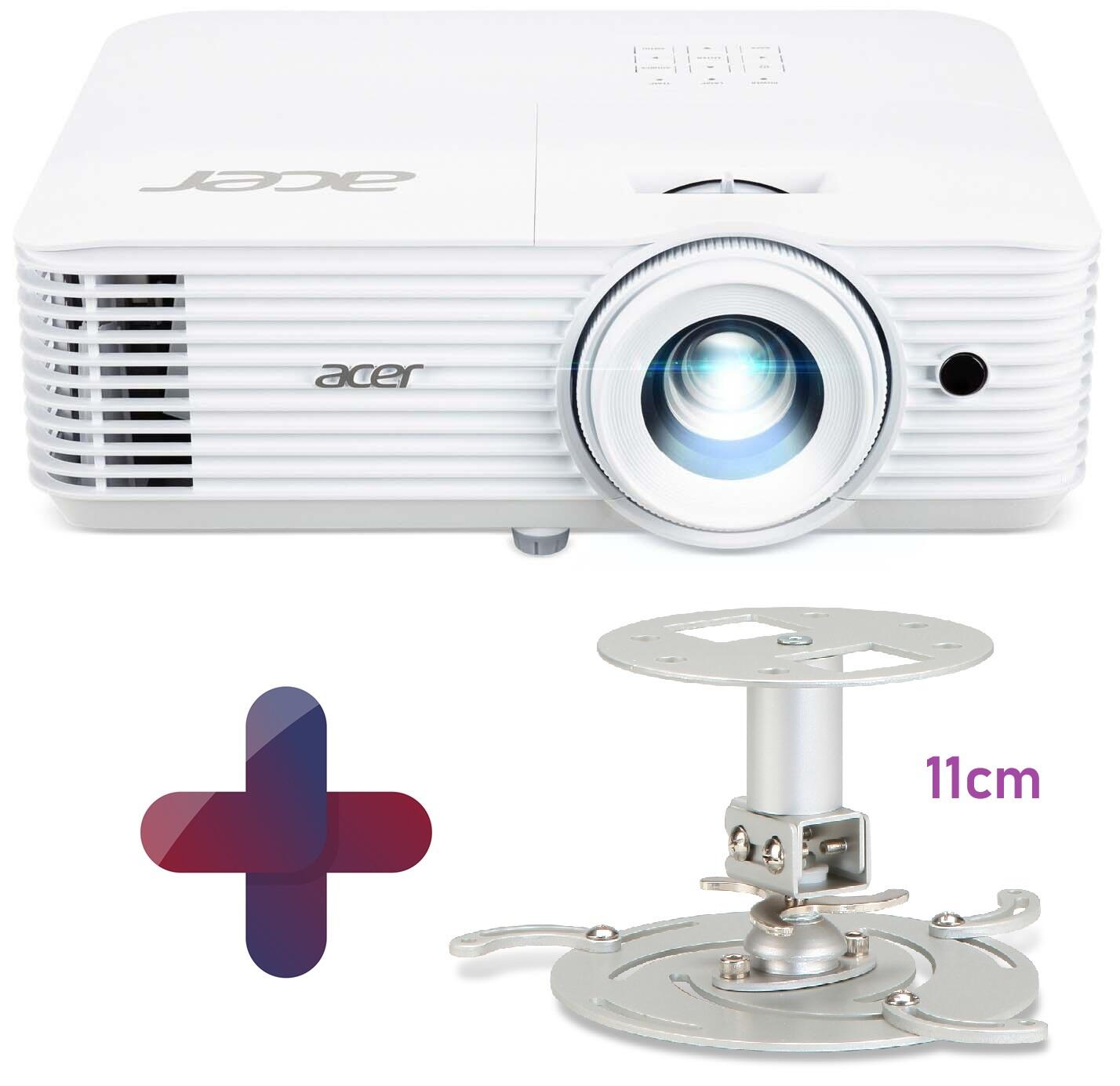 Acer X1528Ki DLP Beamer 5.200 ANSI Lumen inkl. Acer CM-01S Deckenhalterung kurz MR.JW011.001+MC.JLC11.002