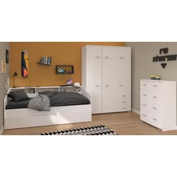 KINDERZIMMER Set 3-tlg. Kleiderschrank Kommode Bett 90x200 cm