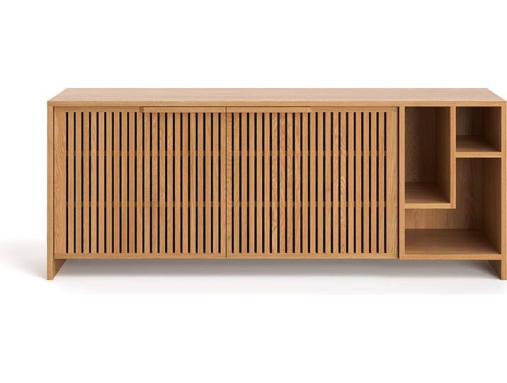 Commode Conte en bois massif 180 cm\, chêne\, moderne